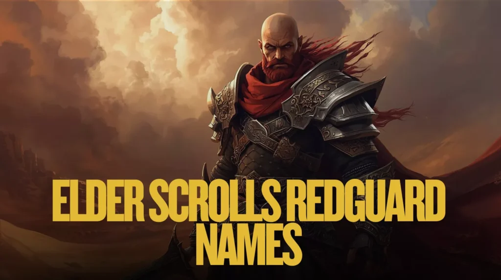 Elder Scrolls Redguard Names