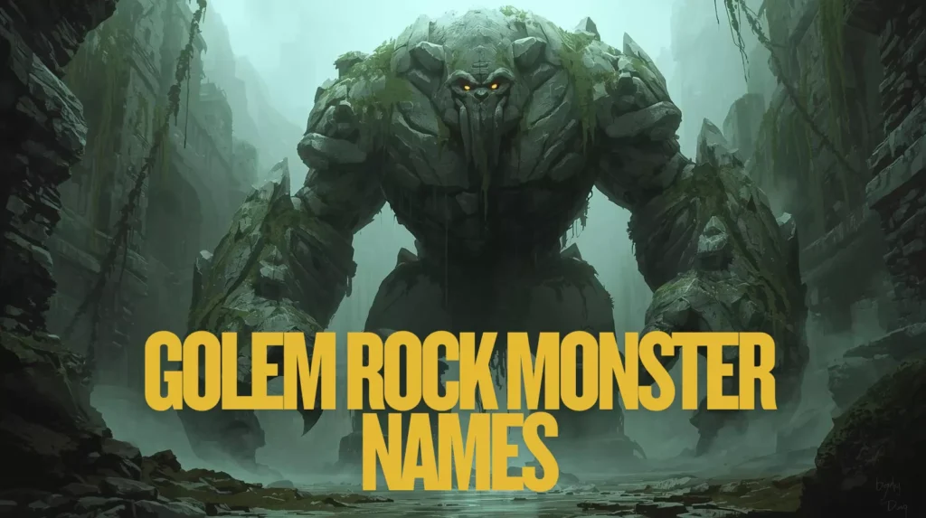 Golem Rock Monster Names