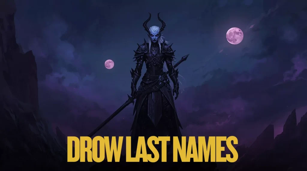 Drow Last Names Drow Last Names