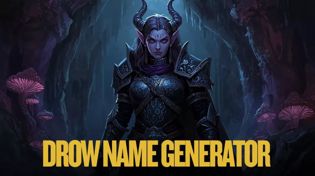 Drow Name Generator Drow Name Generator