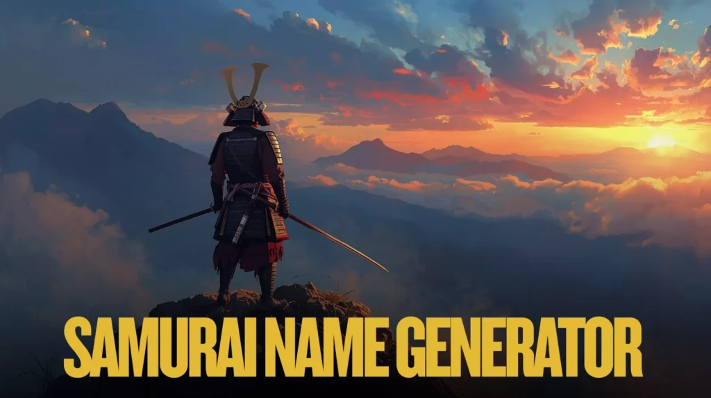 Samurai Name Generator Samurai Name Generator