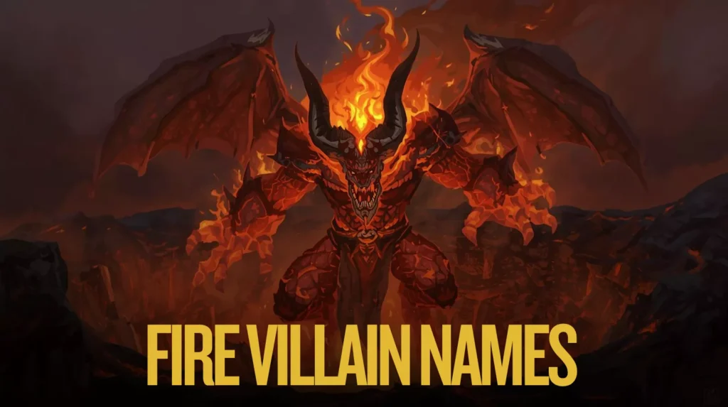 Fire Villain Names Fire Villain Names